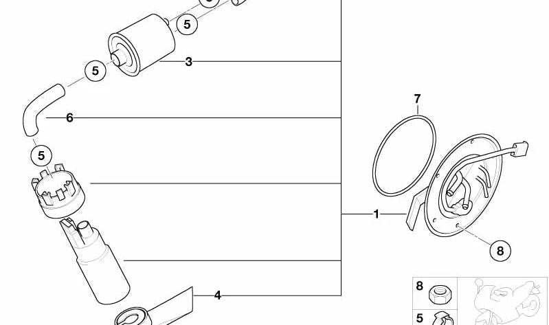 Bomba de gasolina OEM 16142350641 para BMW Motorrad R 850 R, R 1150 R, Rockster. Original BMW Motorrad.
