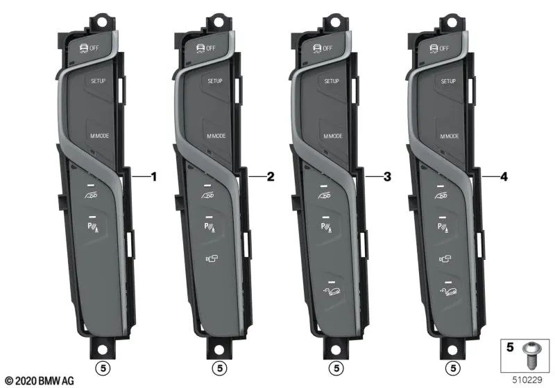 Unità di controllo della console centrale per BMW F90N (OEM 61318747505). BMW originale.