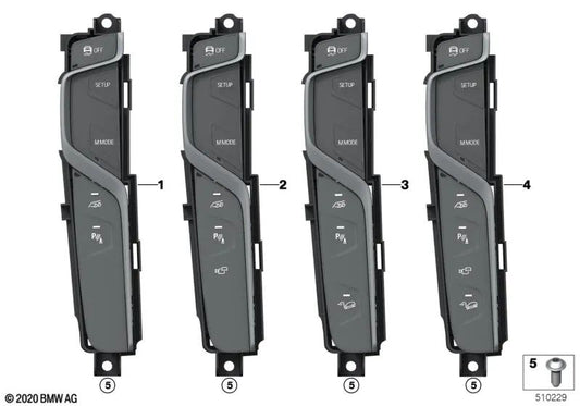 Unità di controllo della console centrale per BMW F90N (OEM 61318747505). BMW originale.