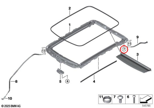 Torx M5X8 T25 OEM 54105A73762 para Mini J01 Cooper E, Cooper SE, JCW E, J05 Aceman E ... e muito mais. Mini original.