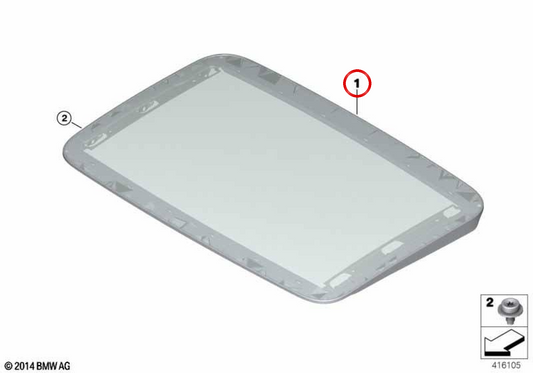 Kristalldach OEM 54107214889 für BMW F90 und G30. Original BMW.