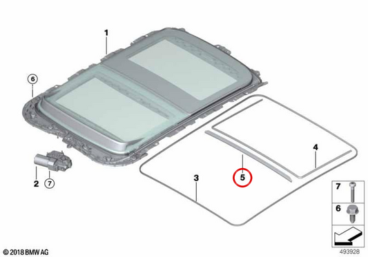 Junta de canaleta vierteaguas OEM 54107379621 para MINI F55, F56, F54 Clubman, F60 Countryman, F65, F66… y más. Original MINI
