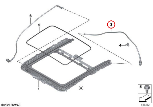 OEM water outlet flexible pipe 54107447957 for BMW 4 Series G22, G82 M4... and more. Genuine BMW.