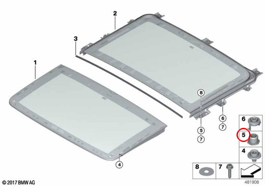 Einstellelement pasivo OEM 54107474467 para BMW G21, G28, G31, G32. Original BMW.