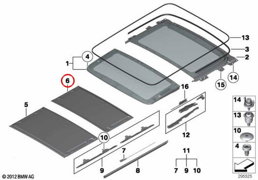 Techo interior suspendido trasero (Schwebehimmel) color antracita OEM 54107843981 para BMW X1 E84 (09/2008-06/2015). Original BMW.