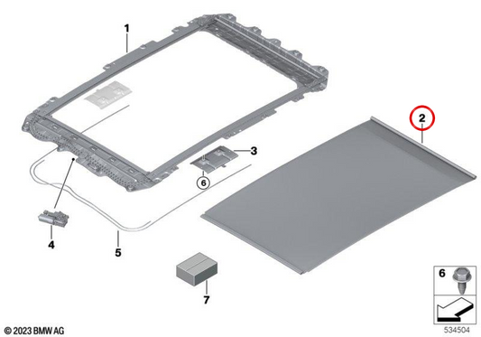 Cortina interior do teto panorâmico elétrico OEM 54108466137 para BMW X1 U12. Original BMW