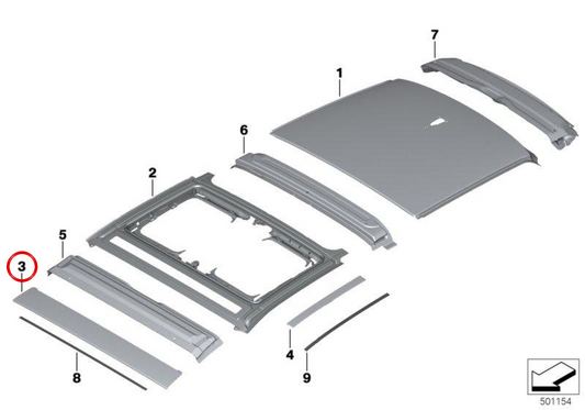 OM 54109466725 Windshield Embels Cover for BMW I3 (I01). Original BMW.