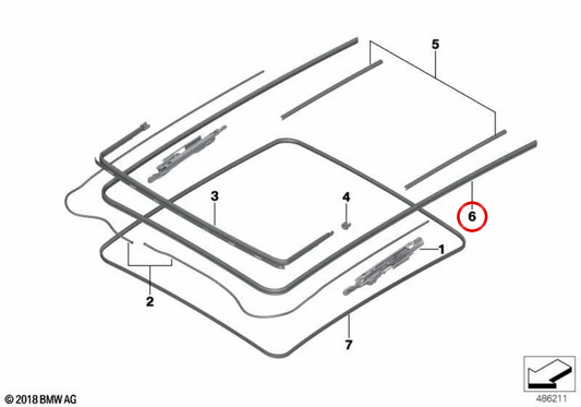 Acoustic Board OEM 54109466786 für BMW G02, F98, G06, F96. Original BMW.