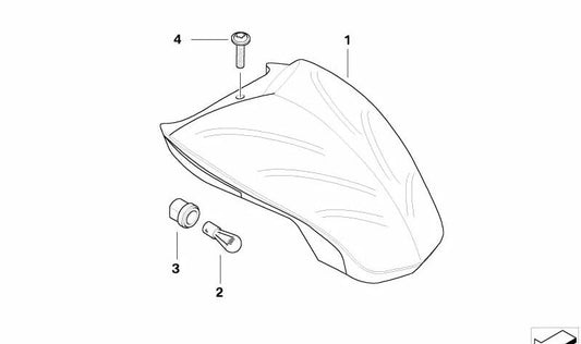 Luz trasera OEM 63217678803 para motos BMW K1200S, K1200R, R1200R y más. Original BMW Motorrad.