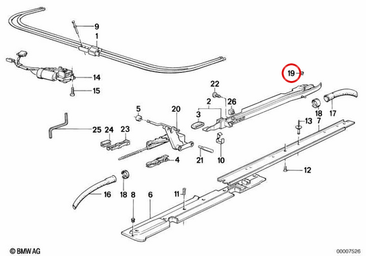 OEM -Gummi -Kappe 54128105429 für BMW E32, E34. Original BMW.
