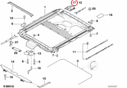 Embels Corner gauche pour BMW E39, E53 (OEM 54128185201). BMW d'origine
