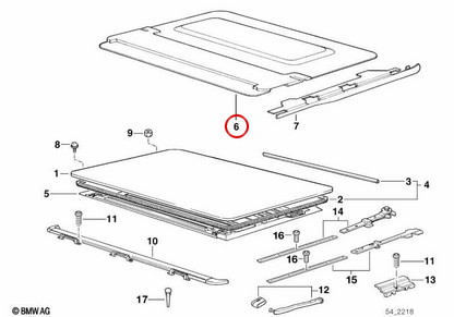 OEM coating panel 54128191172 for BMW E36. Original BMW.