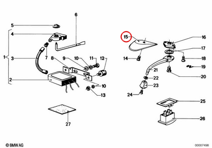 ASA OEM interno 54129634115 per BMW E12. BMW originale.