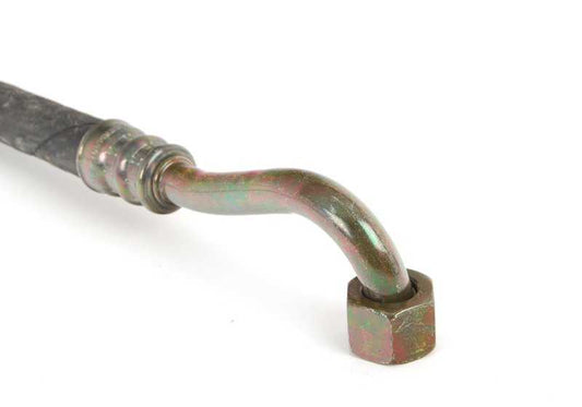 Tubo de retorno del radiador de aceite OEM 17221177655 para BMW E30 320i (modelos con motor M20 y cambio automático). Original BMW.