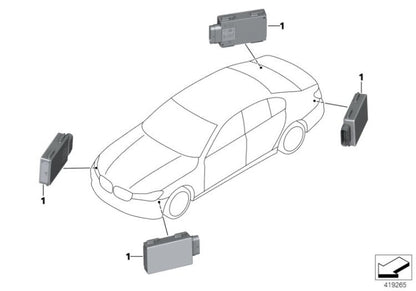 Sensor de aviso de cambio de carril OEM 66326891728 para BMW G30, G31, F90, G32, G11, G12, X3 G01, X4 G02... y más. Original BMW.