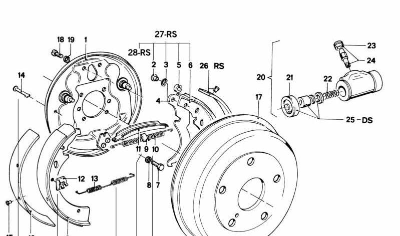 Brake lever OEM 34411100782 for BMW E21, E12. Genuine BMW.