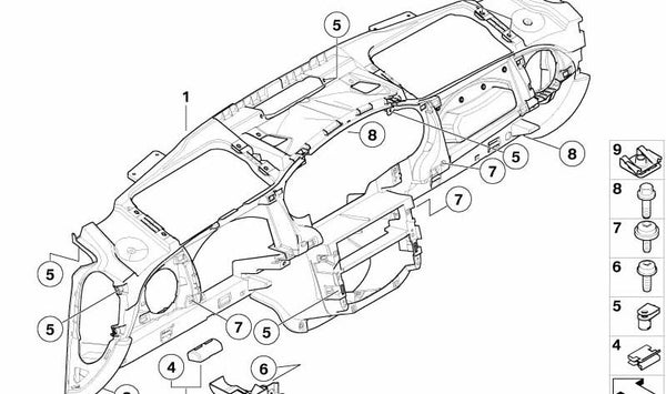 C-clip tuerca M5 OEM 07147133619 para MINI R50, R52, R53. Original MINI.