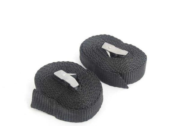 Juego de correas de sujeción para baca OEM 82730300931 para MINI {F54, F55, F56, F60, R50, R53, R55, R56, R60, R61, J05, U25} y BMW {E30, E36, E46, E90, E92, F30, G20, X1, X3, X5, etc.} Original MINI y BMW.