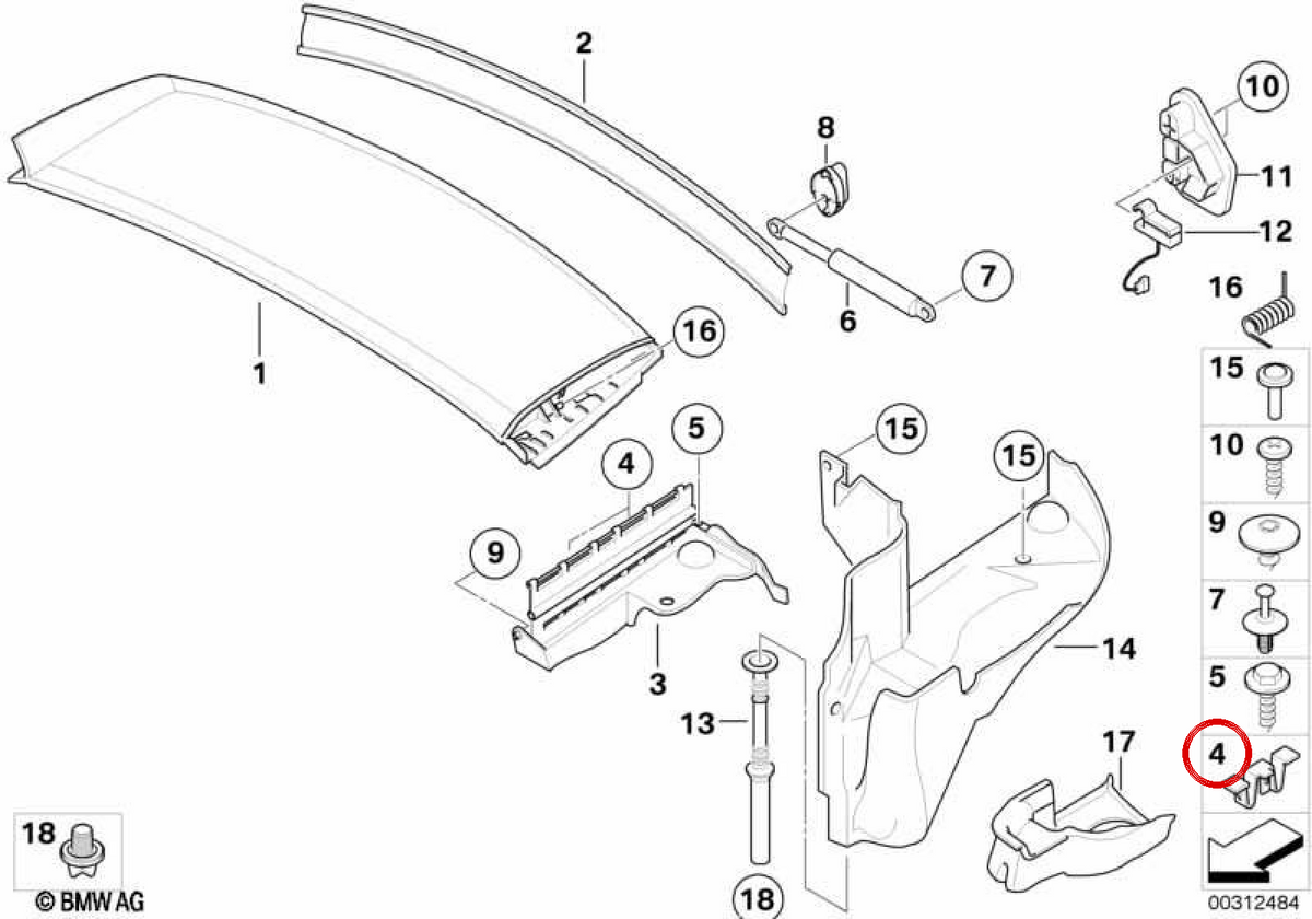 FUSE OEM 54317113270 per BMW E85. BMW originale.
