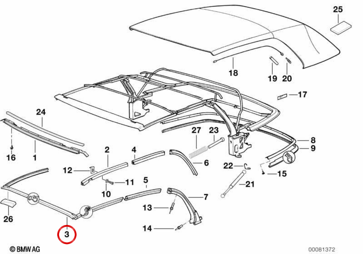 OEM 54318204146 Lenkboard für BMW E36. Original BMW.
