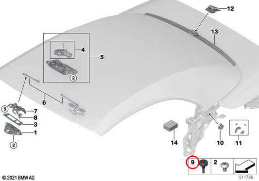 Amortecedores de borracha OEM 54345A05E12 para BMW G23 {420d, 420i, 430d, 430i}. Compatível com versões automáticas e manuais. BMW genuíno.