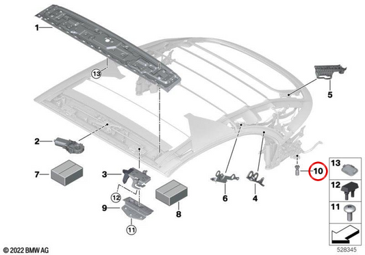 OEM 543471720 Heckabflussrohr für BMW 8 G14 -Serie, F91 ... und mehr. Original BMW.