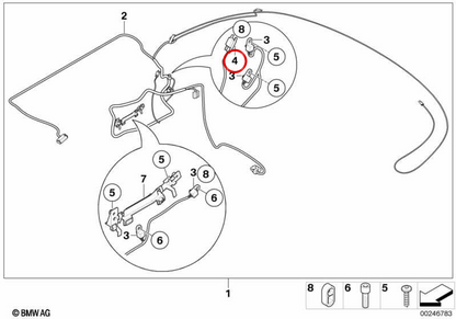 Sensor Hall OEM 54347190735 para BMW E88, F23. Original BMW.