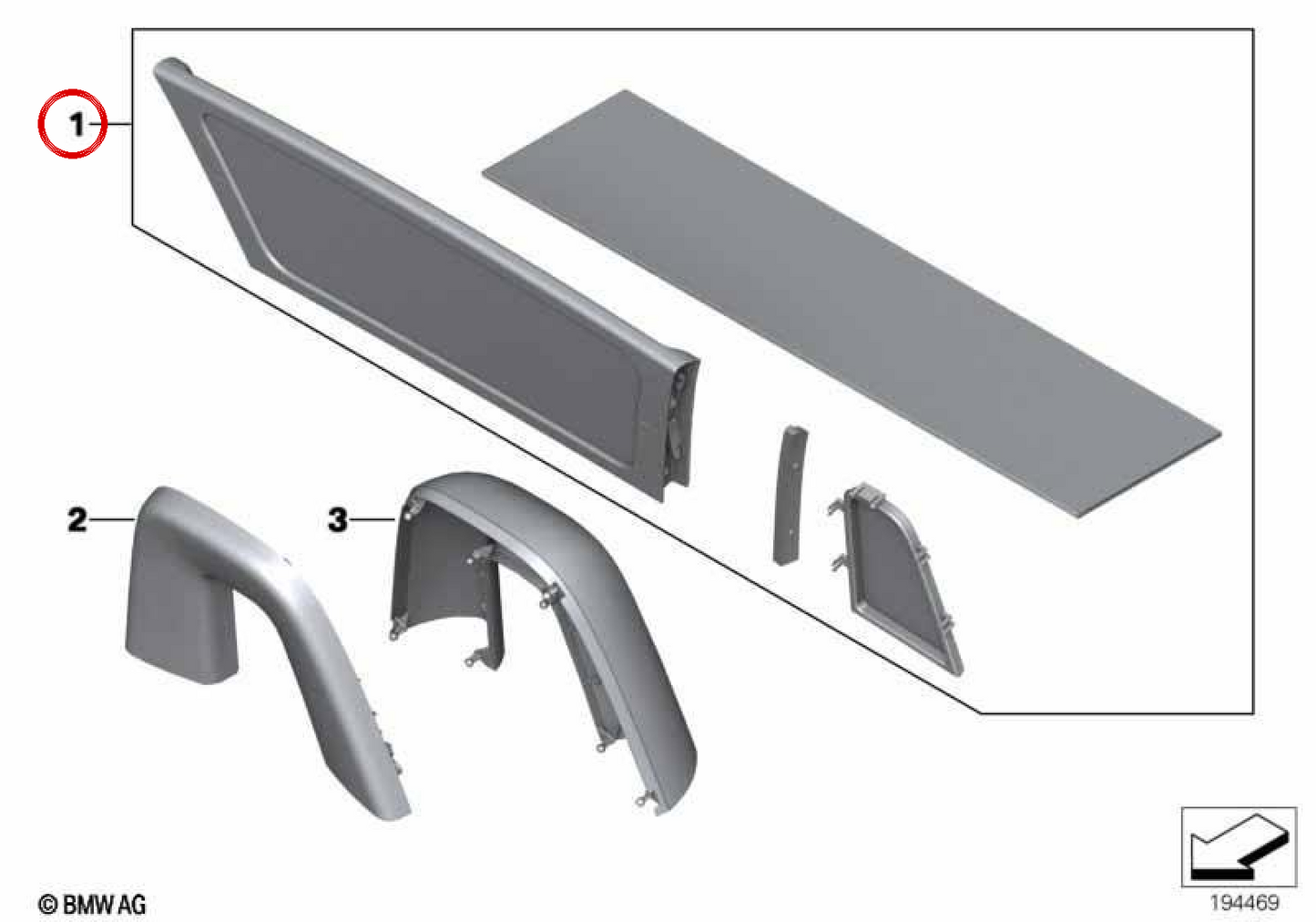 Deflettore del vento per BMW Z4 E89. BMW originale.