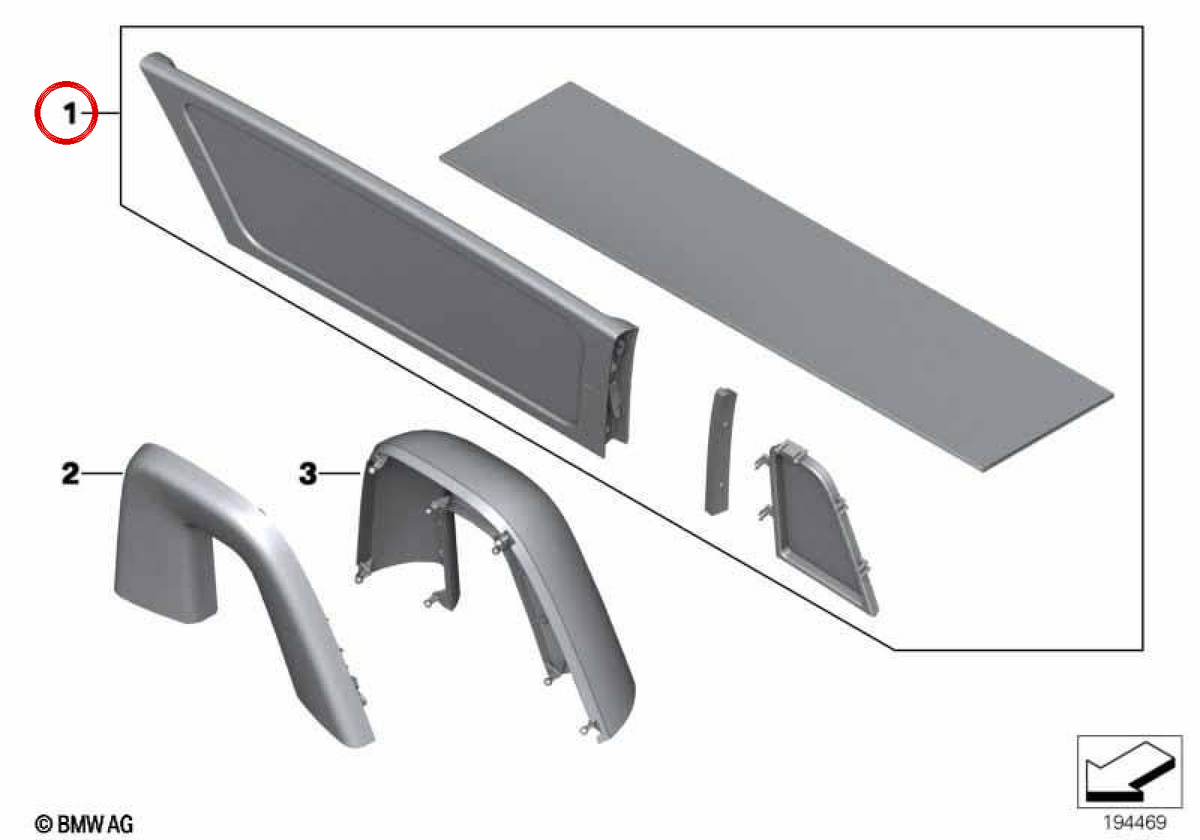 Deflettore del vento per BMW Z4 E89. BMW originale.