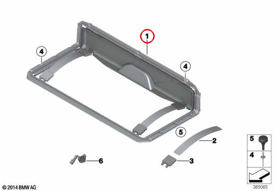 OEM 5434727795 Dachabdeckmodul für BMW F12, F13. Original BMW.