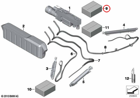 Kit de reparación bomba hidráulica OEM 54347299870 para BMW F12, F13. Original BMW.
