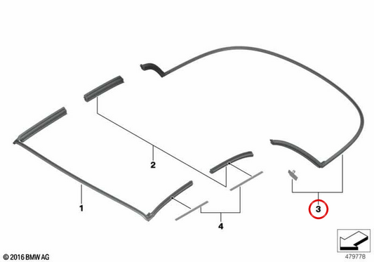 OEM tension support joint 54347421663 for BMW F23. Original BMW.