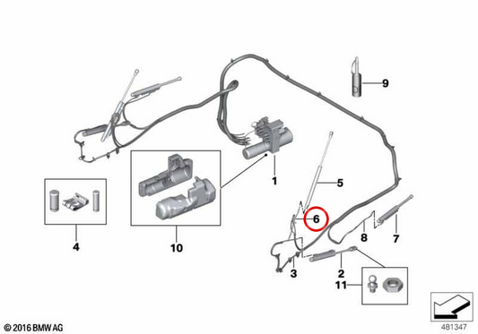 Barra de tensão direita do tubo hidráulico OEM 54347421762 para BMW F23. BMW genuíno.