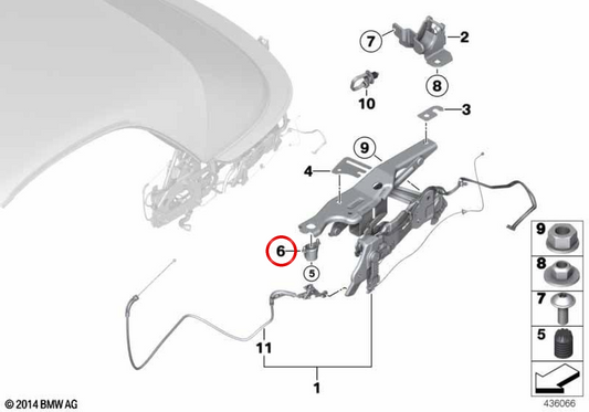 Capota Cap 54347421822 pour BMW F23. BMW d'origine.