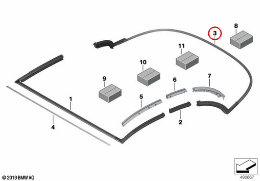 OEM 54347947278 Heckgelenkbrett für BMW F91, G14. Original BMW.