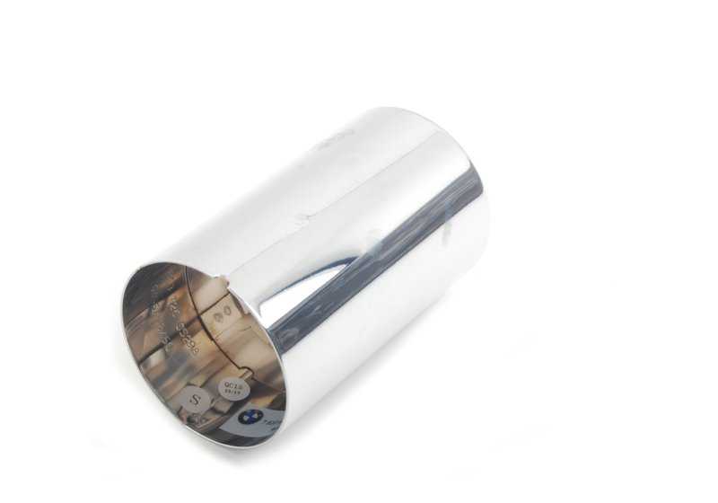 Cola de escape cromada redonda OEM 18307610637 para BMW F20, F20N, F21, F21N, F22, F23, F30, F30N, F31, F31N, F34, F35, F35N, F32, F33, F36 con paquete M. Original BMW.