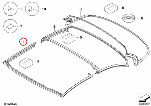 Raveo Front Siegel für BMW E93 | OEM 54377128760 | Original BMW