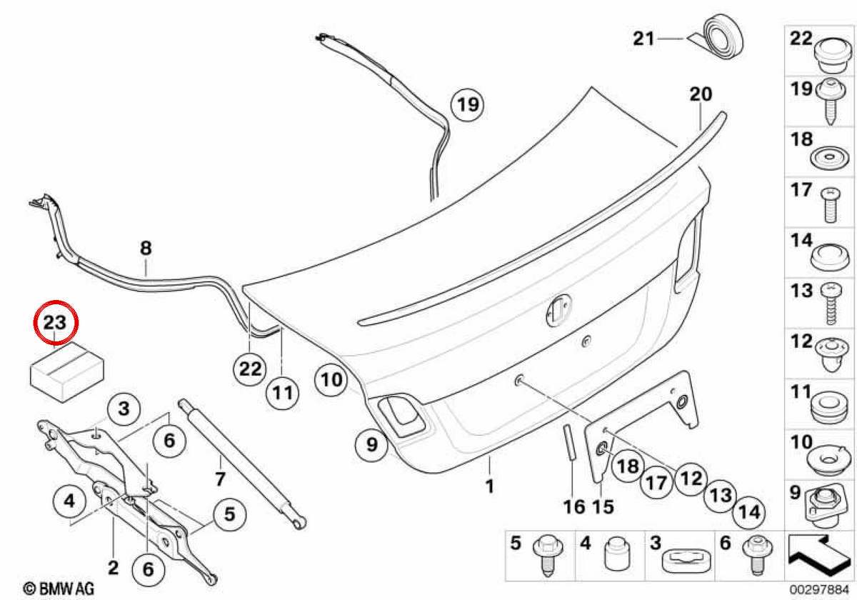OEM 54377150659 Kit set di tetti per BMW E93. BMW originale.