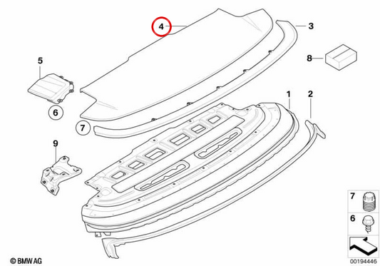 Bandeja cubremaletero OEM 54377180216 para BMW E93. Original BMW.