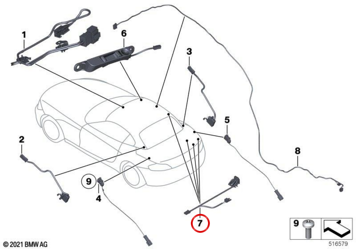Hallsensor OEM 54377224679 für BMW Z4 E89 sDrive18i, sDrive20i, sDrive28i, sDrive35i. Original BMW.