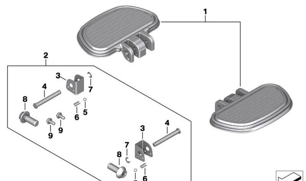Chapa de bloqueo OEM 46718392716 para motos BMW R18, R18 Classic, R18 Roctane, R18 B, R18 Transcontinental. Original BMW Motorrad.