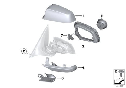 Parte inferior de la carcasa izquierda SHADOW-LINE OEM 51167266037 para BMW E60, E61, F07, F10, F11, E63, E64, F06, F12, F13, F01, F02, F03, F04... y más. Original BMW.