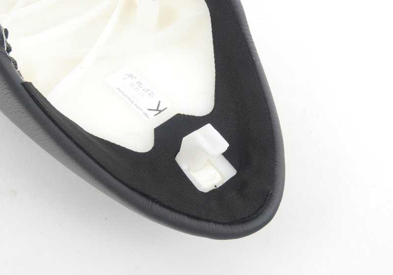 Apoyabrazos de cuero izquierdo OEM 51417133507 para MINI R50, R53, Cabrio R52 en color Panther Black. Original MINI.