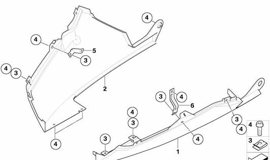 Suporte lateral esquerdo do OEM 46637690855 para BMW Motorrad K 1200 GT (KK44) e K 1300 GT (KK44). BMW Motorrad original.