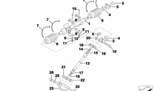 Rótula de dirección OEM 32207769943 para BMW E36 318iS y 320i STC '95. Recambio original BMW.