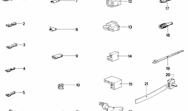 Electric connector OEM 61131351283 for BMW R50, R60, R65, R75, R80, R90, R100, E21, E30, E12, E24, E28, E23, E26, E32, E34, E36. Original BMW.