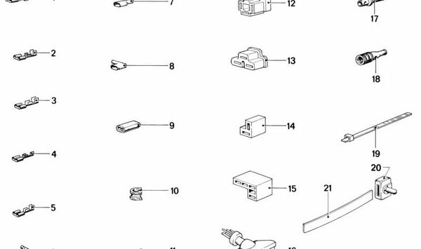 Tapa de conector plano OEM 61138061761 para BMW R50. Original BMW.