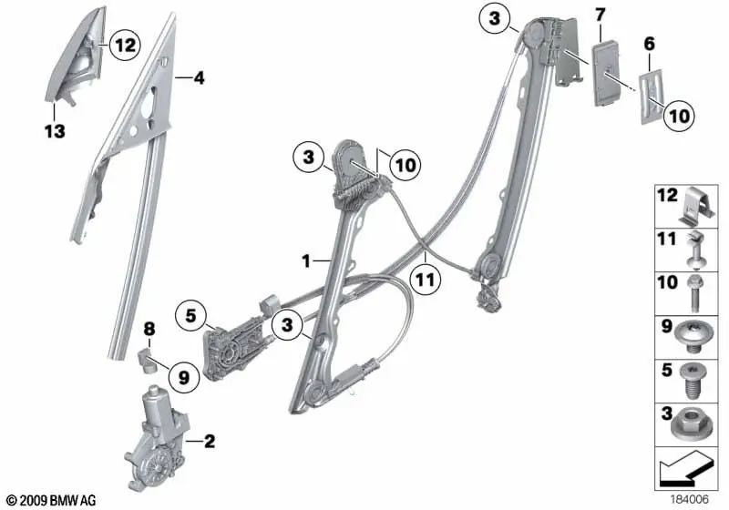 Unterga para BMW 3 E92, E92N, E93, E93N, Z4 E89 (OEM 51337119210). BMW original