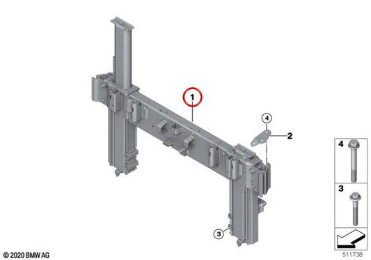 Sistema di protezione anivuelco per BMW 4 G23 Series, G83 (OEM 54627490102). BMW originale