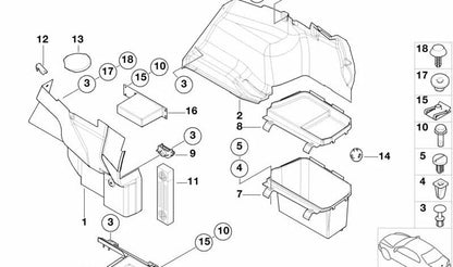 Inserto de Bloqueo para BMW Serie 3 E30, E36, E46, E90, E91, E92, E93, Serie 5 E34, E60, E61, Serie 7 E32, Serie 8 E31 (OEM 64111376327). Original BMW